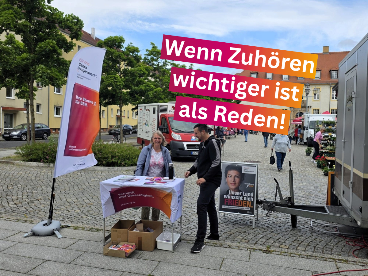 Zuhören in Weißwasser: Mehr als nur Politik am Infostand