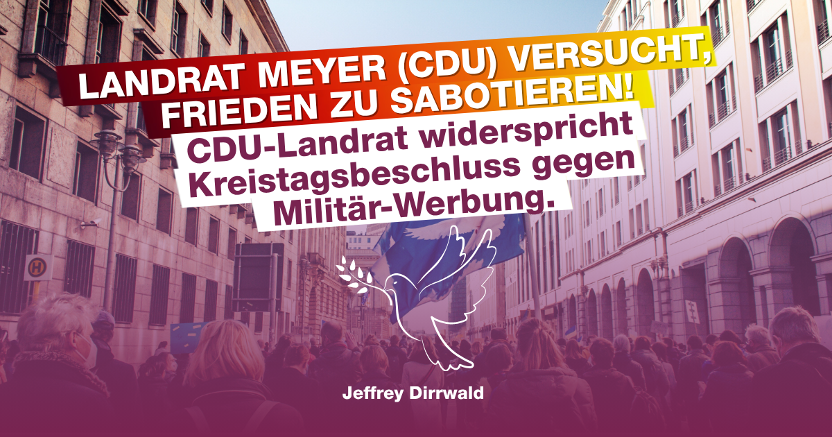 Werbeverbot für Militär in Görlitz: Landrat legt Veto gegen Kreistagsmehrheit ein